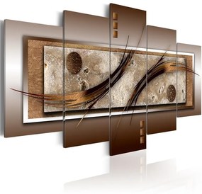 Quadro Forme delicate e tonalita' calde  Colore Marrone, Dimensioni e Misure 100x50