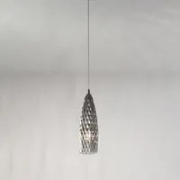 Lampadario In Metallo Contemporaneo Flut Cromo 1 Luce E27