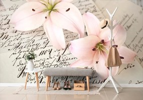 Carta da parati – Gigli su lettera elegante