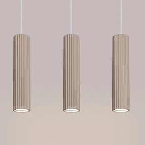 Lampadario grigio tortora in metallo Gleam – Sollux