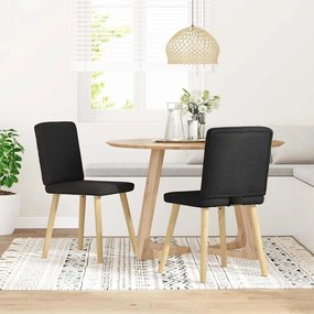 Sedie Da Pranzo 2 Pz Nere İn Tessuto /
