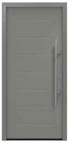 Portoncino d'ingresso HORMANN Iso Pro Secur 015 L 90 x H 210 cm in acciaio grigio, apertura tirare a sinistra