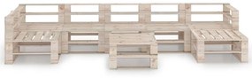 Set divani da giardino su pallet 8 pz in legno di pino