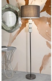 Lampada da terra grigia con paralume in tessuto (altezza 163 cm) Bright - Mauro Ferretti