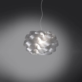 Sospensione Moderna 1 Luce Cloud D40 In Polilux Silver Made In Italy
