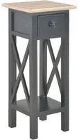 Tavolino Laterale Nero 27x27x65,5 cm in Legno 280059