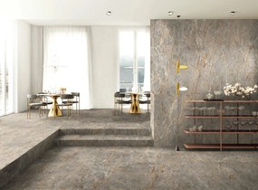 Gres Porcellanato Effetto Marmo Grigio Venato Lucido 60X60 - Esan764