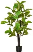 Pianta Artificiale Ficus H130 cm con Vaso Verde