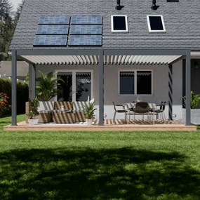 Pergola bioclimatica motorizzata Ombréa autoportante 4x6M (vari colori)