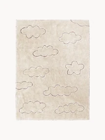 Tappeto per bambini fatto a mano con motivo in rilievo Clouds, lavabile