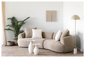 Lampada da terra beige con paralume in metallo (altezza totale 155 cm) Sheffield – House Nordic