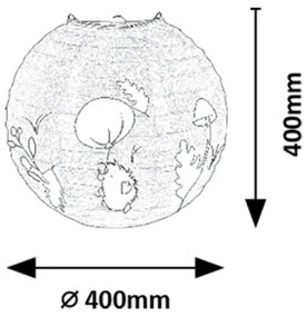 Rabalux 72192 - Paralume per bambini per lampadario HEDGY max. 40W diametro 40 cm