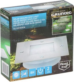 Grundig - Lampada solare LED incasso 2xLED/1,2V 600 mAh IP44
