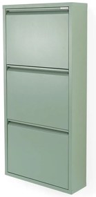 Scarpiera verde polveroso in metallo con ante ribaltabili 50x103x15 cm Billy – Spinder Design