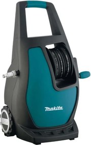 Idropulitrice ad alta pressione Makita HW111, 1700W, 110 Bar, 370L/h, compatta, elettrica, con tubo da 5 metri, colore nero e turchese