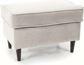 Pouf Ron Velvet grigio chiaro – 60x40x43 cm