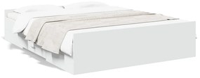 Giroletto con cassetti bianco 150x200 cm in legno multistrato