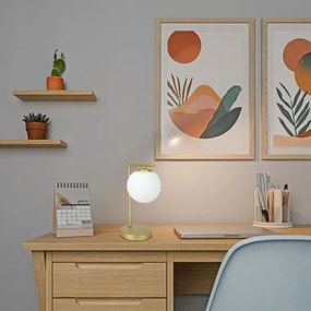 Lampada da tavolo 1xE27/40W/230V oro/bianco