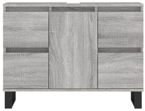 Mobile da bagno grigio sonoma 80x33x60 cm in legno multistrato