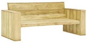 Set divani da giardino 5 pz in legno di pino impregnato