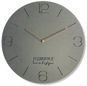 Orologio in legno di lusso in grigio con un diametro di 50 cm