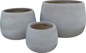 TRIPLY - set 3 vasi in fibra sintetica