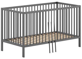 Lettino color antracite in pino massiccio 70x140 cm DINO – Vipack