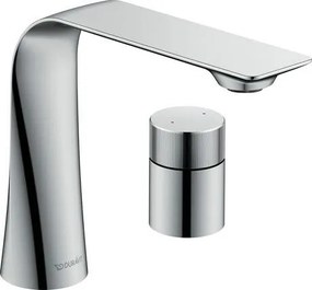 Miscelatore lavabo M bocca 148 mm 2 fori pomello zigrinato senza scarico nero opaco D1 D11120009010 Duravit