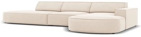 Divano angolare in velluto beige (angolo destro) Jodie - Micadoni Home