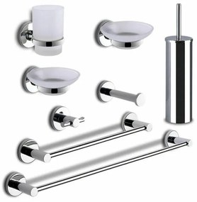 Set di accessori da bagno GEDY Set 8 pezzi Felce cromo in inox cromato