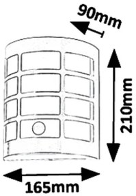 Rabalux 8800 - Applique da esterno SEVILLA 1xE27/11W/230V IP44