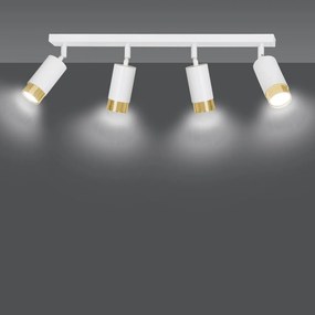 Lampada da Soffitto in Acciaio HIRO 4 Nero Cromo/Oro 4xGU10