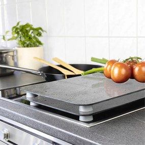 Set di 2 copri stufe in vetro grigio Universal - Wenko