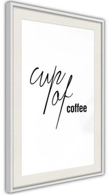 Poster  Caffeine Needed  Cornice Quadri Cornice nera con pass-partout, Larghezza x Altezza Home decor 40x60