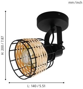 Eglo 43324 - Luce Spot ANWICK 1xE27/40W/230V