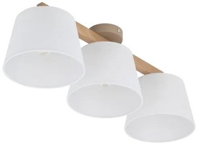 Brilagi - Lampadario da soffitto a montaggio superficiale LATTE SABIA 3xE27/15W/230V pino/bianco