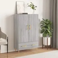 Credenza Grigio Sonoma 69,5x31x115 cm in Legno Multistrato 828226