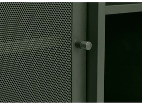 Cassettiera bassa in metallo verde scuro con ante scorrevoli 160x75 cm Veep - Unique Furniture