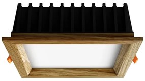 APLED - Lampada LED SQUARE WOODLINE LED/12W/230V 3000K 17x17 cm quercia legno solido