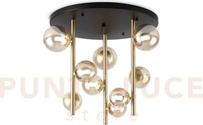 Perlage lampadario da soffitto 9 luci attacco g9 ambra lampadine in...