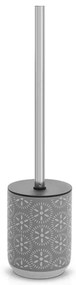 Portascopino da terra in ceramica grigio con setole nere Circus