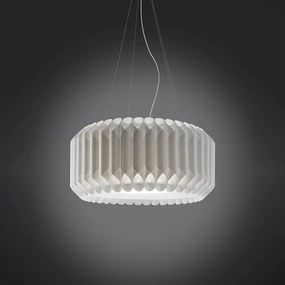 Sospensione Moderna 1 Luce Louise In Polilux Bianco D60 Made In Italy