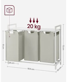 Cesto per il bucato REX bianco