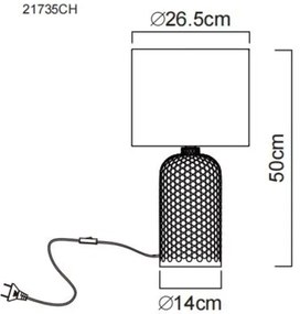 Globo 21735CH - Lampada da tavolo SOFIA 1xE27/60W/230V beige