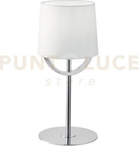 Lumetto astoria cromo e bianco 1 luce attacco e27 18x40,5cm