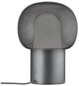 Lampada da tavolo LED color antracite in alluminio con paralume in vetro (altezza totale 32 cm) Iris – Blomus