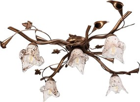 Plafoniera a soffitto ROZETA 5xE14/40W/230V finitura bronzata