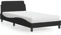 Letto con Materasso Nero 100x200 cm in Velluto 3208353