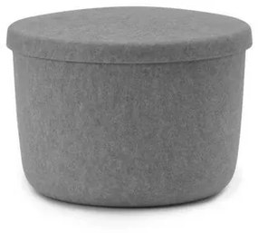 Hide Storage Pouf Small Grey - Normann Copenhagen