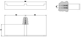 Porta Salviette doppio a Muro cromo Rettangolo 20915 Gessi